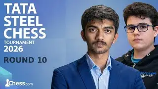 GUKESH, PRAGG, ARJUN BATTLE | TATA STEEL CHESS ROUND 10 | Vertical stream