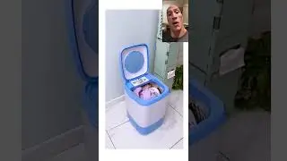Rock reacts on small washing machine #shorts #rockreaction #trending