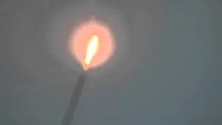 Thor satellite launches into space in Kourou. Arienne5. French Guiana 2009.