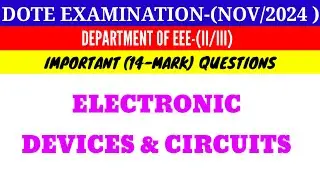 Electronic Devices & Circuits Important Questions