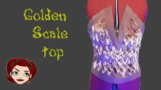 Golden dragon scale top