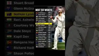 Most wickets in Test Cricket. Nathan Lyon surpassed 500 test wickets. Salute to test cricket legends