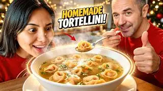Домашние тортеллини в бульоне 🇮🇹 Самый уважаемый итальянский суп 🍝 #ТортеллиниВБроде