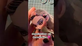 repainting a g3 draculaura doll! #monsterhigh #dollrepaint #ooak #custom #draculaura #restyle #diy