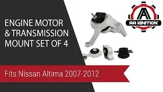 Engine Motor and Transmission Mount Set of 4 - Fits Nissan Altima