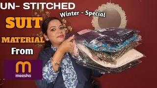 *Unstitched* Suit Material Haul From Meesho 😍|| Latest Winter 🥶 Collection || 