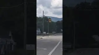 This classic 4-way traffic light in Piedmont, AL still has bulbs.#trafficsignal #trafficlight #roads