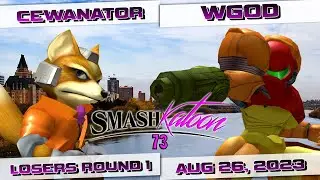 Cewanator (Fox) vs. wgod (Samus) - Losers Round 1 - Smashkatoon 73