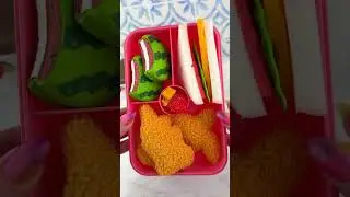 Packing School Lunch with Fidget Food Nuggets *BENTO Box* Satisfying Video ASMR! #fidgets #asmr 🥪🍉