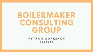 Python and Consulting (Data Science Applications)