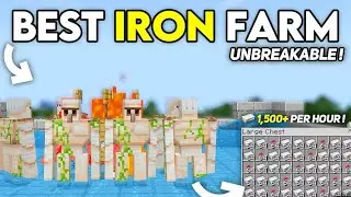 NEW BEST EVER IRON FARM 1300+ per hour Minecraft bedrock 1.21