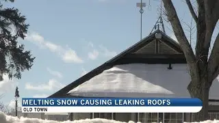 Melting snow causes roof leaks
