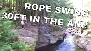 Crazy rope swing 30FT IN THE AIR!!