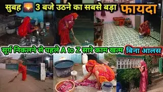 सुबह 🌄 3 बजे उठने का सबसे बड़ा फायदा 🤷 अंधेरे 🌚 में ही सूर्य निकलने से पहले सारे काम खत्म...
