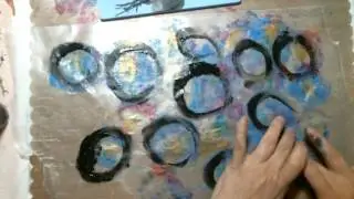 Making Collage Wax Paper By Finger Painting