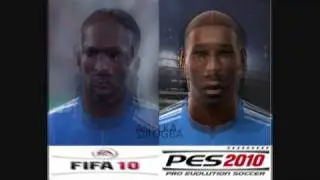 FIFA 10 vs PES 2010 Face Comparison ( Chelsea,Man Utd,Barcelona,Real Madrid )