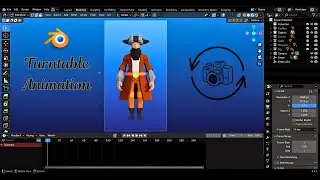 Blender Character Turntable Animation for Beginners #blender #tutorial