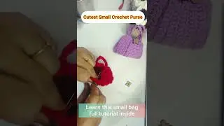 Easy Small Crochet Purse Want to learn this small crochet bag? Watch the full tutorial on my channel