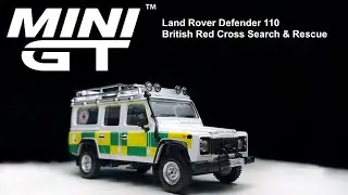 Mini GT 159 Land Rover Defender 110 British Red Cross Search & Rescue