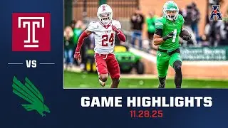 Temple vs North Texas Football Highlights | Nov, 28. 2025