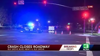 Elk Grove vehicle crash into tree causes road closures