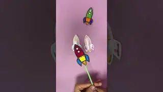 Straw Space Rocket Craft For Early Years Children #Shorts