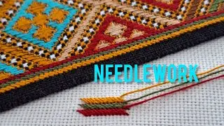Edge stitching , needlework tutorial , embroidery stitch