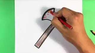 How to Draw Halloween Ax - Easy Pictures to Draw for Beginners