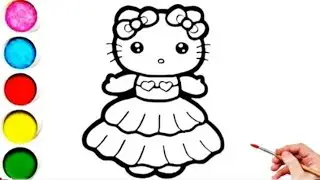 Beautiful hello kitty / Hello kitty easy step by step drawing tutorial for kids.