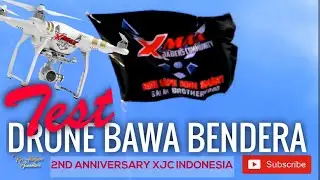 Xmax 250 CC flight with a flag || dji phantom test bawa bendera || xmax jabeks community