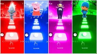 Trolls 🆚 Peppa Pig 🆚 Teletubbies 🆚 Pocoyo Tiles Hop EDM Rush