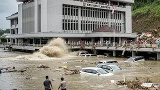 Banjir Besar di Krui, Lampung! Perkantoran Pemda Nyaris Tenggelam, Jalan Lintas Lumpuh