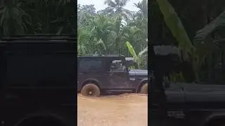 Tractor struck in rice field , Thar rescue 🛟 #thar #mahindra #tharrox #mahindraindia #trending