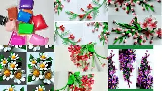 How to make beautiful things with clay.How to make Aparajita with clayclay flower making 