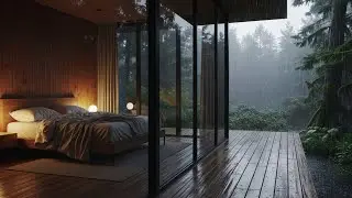 Pure Rain Sounds in a Forest Cabin | Stress Relief & Sleep