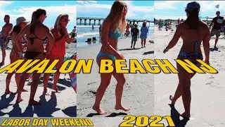 Avalon Beach New Jersey, Boardwalk,    Avalon Beach 2021, Labor Day Weekend