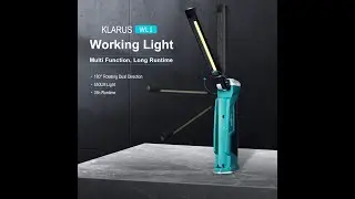 Klarus Work Light, 550lumens Rechargeable with Magnetic tail & Hook, Rotate & Foldable and 7 Modes