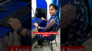 Excel trick one click report ready 😲🔥 #viral #shorts #excel #computer