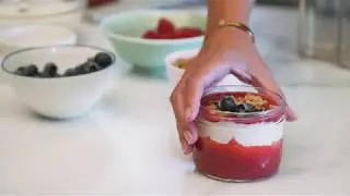 Yogurt Parfait with Triple Berry Fruit Puree | Nama