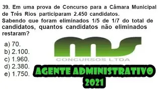 Fra&ccedil;&otilde;es - quest&otilde;es de concurso - MS concursos 2021