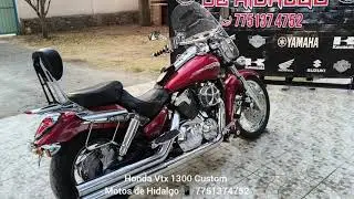Honda VTX 1300 Custom - 2004 Red total chrome pack Unique Unit
