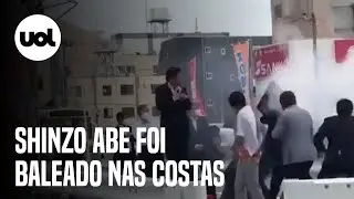 V&iacute;deo mostra Shinzo Abe sendo baleado com dois tiros nas costas