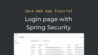 Java tutorial: Adding a login page with Spring Security (part 12)