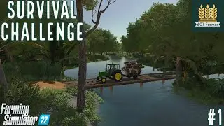 STARTING WITH $0 DOLLARS CAN WE SURVIVE | Survival Challenge | Farming Simulator 22 | #1