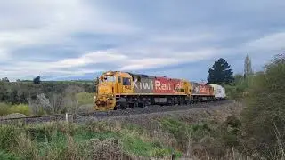 GE U26C KiwiRail freight 925- DXB's 5448 and 5068- Oamaru. 
