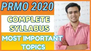Pre-Regional Mathematics Olympiad | PRMO 2020 | Detail Syllabus and Important Topic | Best Strategy