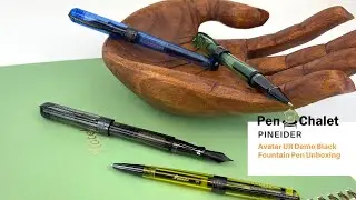 Pineider Avatar UR Demo Black Fountain Pens Unboxing