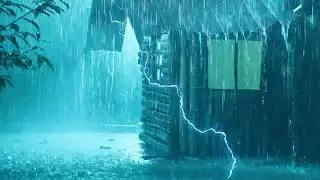 Rain on Tin Roof + Thunder & Lightning ⚡ 1 Hour Relax, Sleep, Study