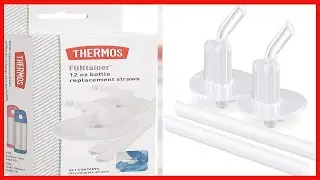 Thermos Replacement Straws for 12 Ounce Funtainer Bottle, Clear, one size F401RS6