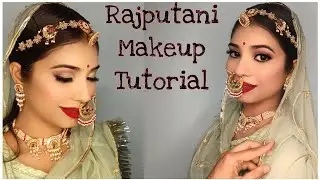 राजपुतानी मेकअप लुक | Teej Spacial Makeup Tutorial | Rajsthani Posak Makeup Look #viral #trending